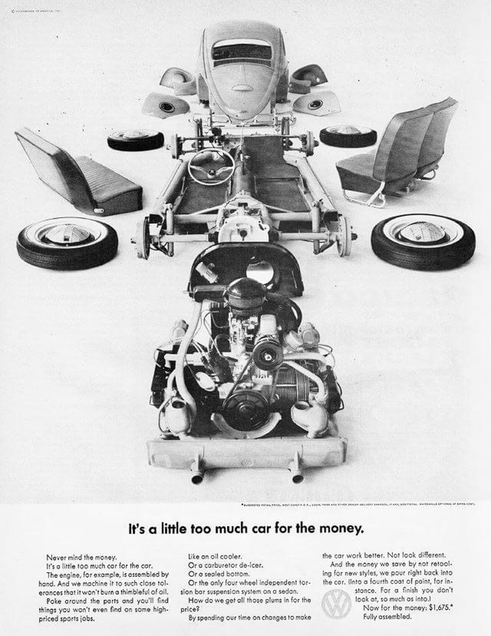 It's a little too much car for the money - Vintage VW ad