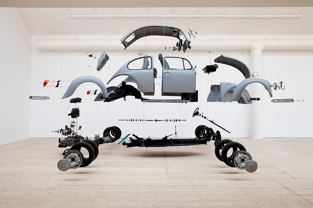 VW Beetle Art Exhibit - Vintage VW ad