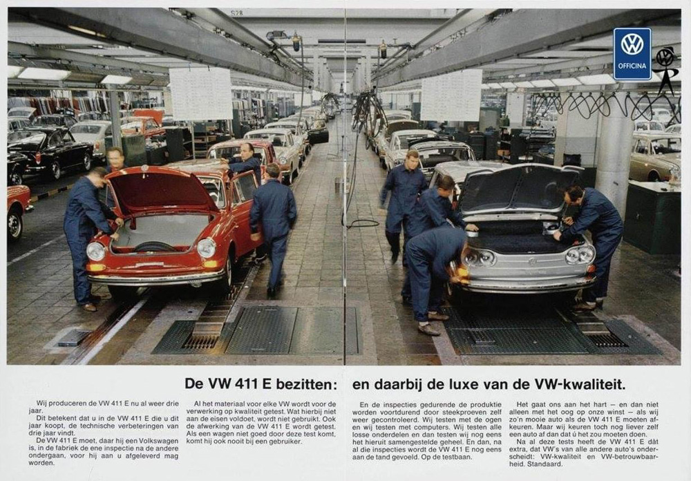 De VW 411 E bezitten - Vintage VW ad