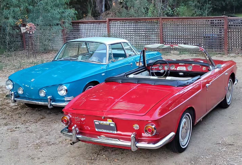A blue and a red Type 34 Ghia