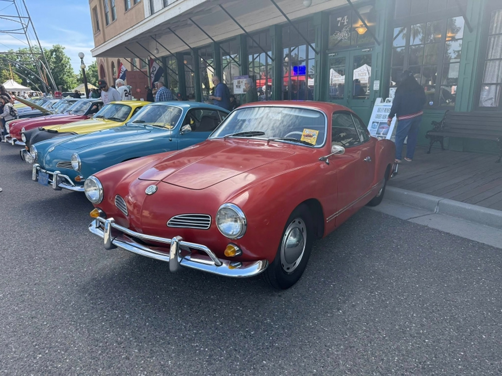 Vintage Karmann Ghias at the Kelley Park Spring Meet in San Jose.