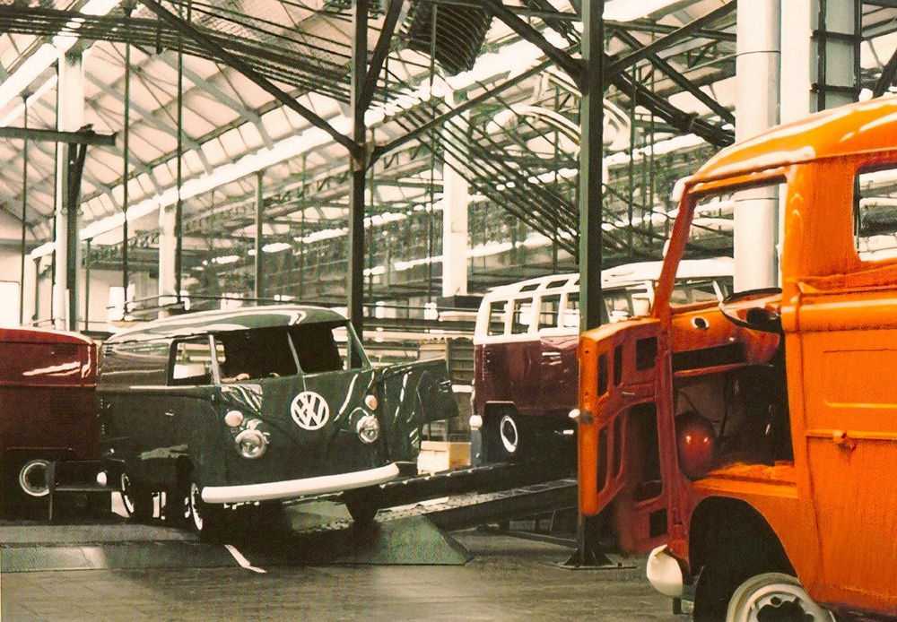 A very nice colour view of Volkswagen Transporter final assembly at the Hannover plant in 1966